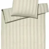Jacquard Bettwäsche|Satin>Elegante Mako-Satin-Bettwäsche beige