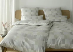 Satin>Elegante Mako-Satin-Bettwäsche beige
