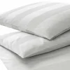 Elegante Mako-Satin-Bettwäsche weiß^ Satin