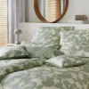 Elegante Mako-Satin-Bettwäsche grün^ Satin