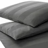 Elegante Mako-Satin-Bettwäsche grau^ Satin
