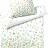 Satin>Elegante Satin-Bettwäsche grünmehrfarbigweiß