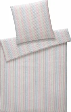 Seersucker>Elegante Seersucker-Bettwäsche pink
