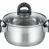 Elo Bratentopf m. Deckel 16cm silberfarben^ Töpfe