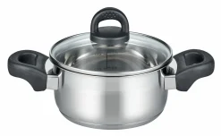 Elo Bratentopf m. Deckel 16cm silberfarben^ Töpfe