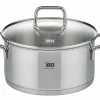 Töpfe>Elo Bratentopf m. Deckel 20cm silberfarben