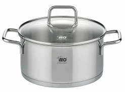 Töpfe>Elo Bratentopf m. Deckel 20cm silberfarben