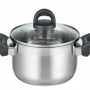Töpfe>Elo Fleischtopf m. Deckel 16cm silberfarben
