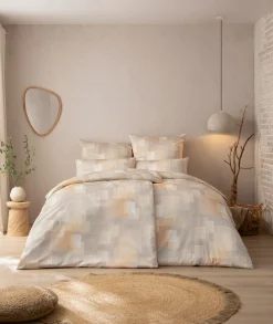 Satin>Estella Mako-Satin-Bettwäsche orange