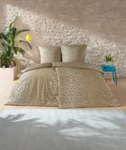 Estella Mako-Satin-Bettwäsche beige^ Satin