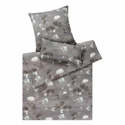 Satin>Estella Mako-Satin-Bettwäsche grau