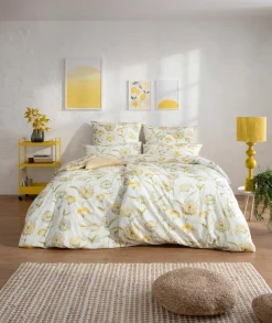Estella Mako-Satin-Bettwäsche gelb^ Satin