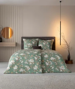 Estella Mako-Satin-Bettwäsche grün^ Satin