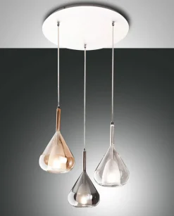 Pendelleuchten>Fabas Luce Pendelleuchte 3flg weiß