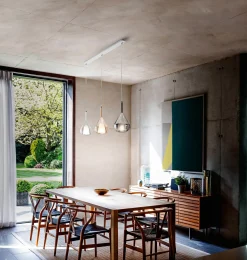 Pendelleuchten>Fabas Luce Pendelleuchte 3flg grau
