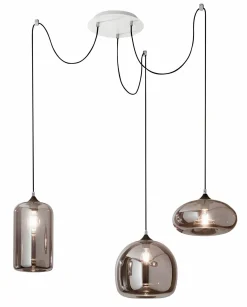Pendelleuchten>Fabas Luce Pendelleuchte 3flg weiß