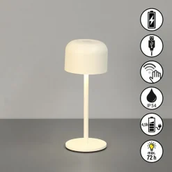 Tischleuchten>FH Lighting LED-Akku-Tischleuchte 1flg beige