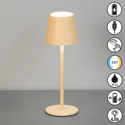 Tischleuchten>FH Lighting LED-Akku-Tischleuchte 1flg braun