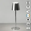 FH Lighting LED-Akku-Tischleuchte 1flg silberfarben^ Tischleuchten