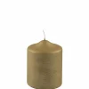 Kerzen>Fink Stumpenkerze 10cm goldfarben