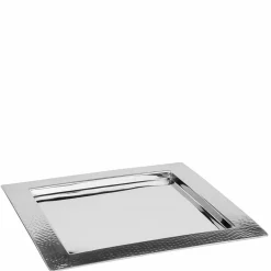 Fink Tablett 34x34cm silberfarben^ Dekoration