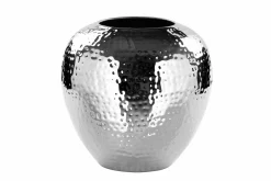 Dekoration>Fink Vase 25cm silberfarben