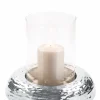 Dekoration>Fink Windlicht m. Glas 27.5cm silberfarben