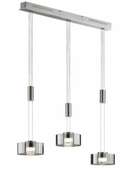 Fischer & Honsel LED-Pendelleuchte 3flg silberfarben^ Pendelleuchten