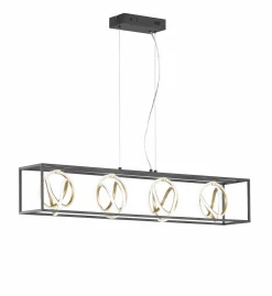 Fischer & Honsel LED-Pendelleuchte 4flg schwarz^ Pendelleuchten