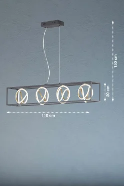 Fischer & Honsel LED-Pendelleuchte 4flg schwarz^ Pendelleuchten