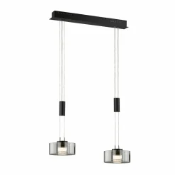 Pendelleuchten>Fischer & Honsel LED-Pendelleuchte 2flg schwarz