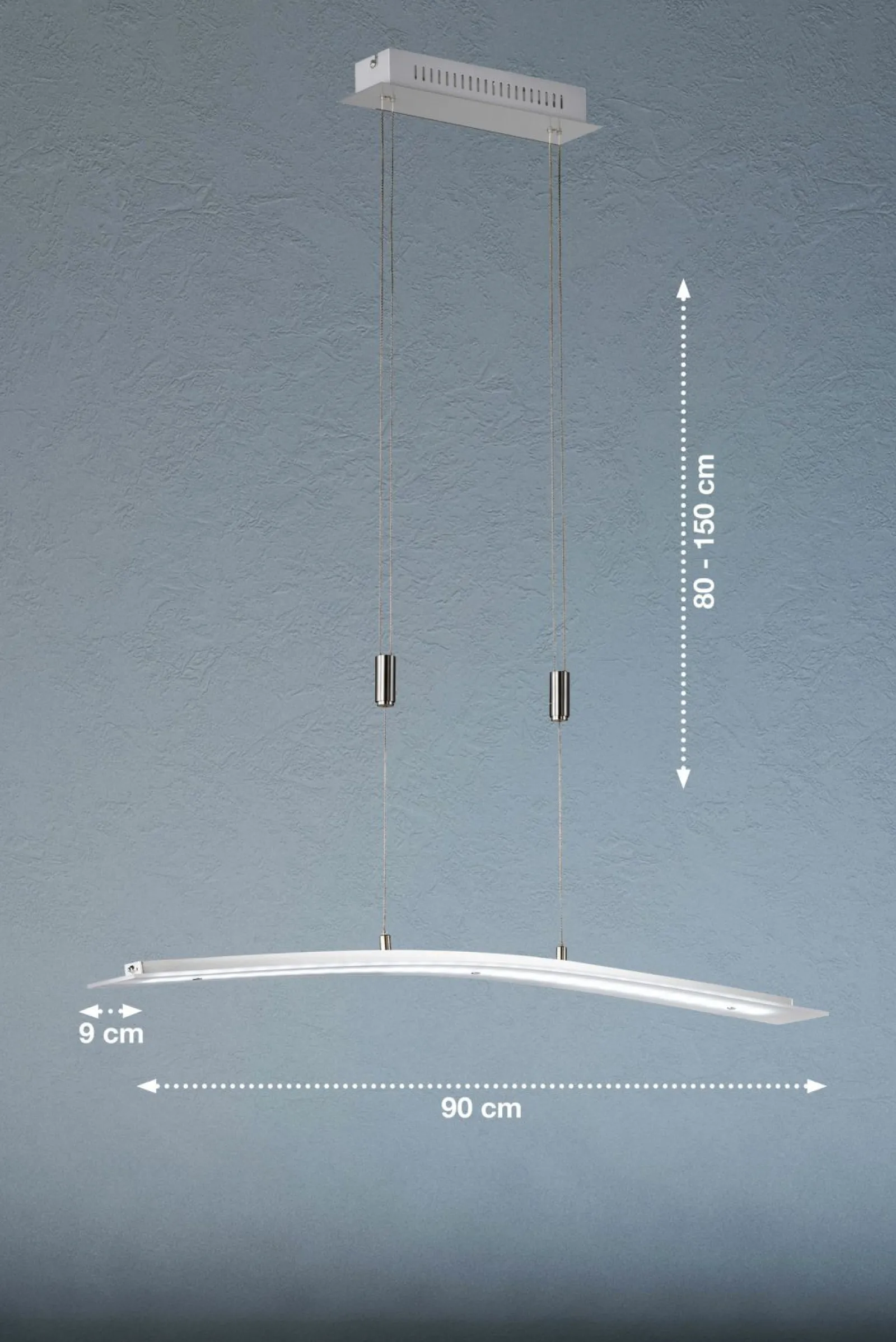 Fischer & Honsel LED-Pendelleuchte 1flg silberfarben^ Pendelleuchten