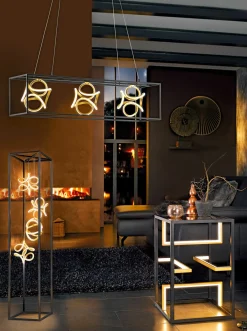 Pendelleuchten>Fischer & Honsel LED-Pendelleuchte 3flg schwarz