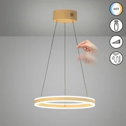 Pendelleuchten>Fischer & Honsel LED-Pendelleuchte 1flg braun