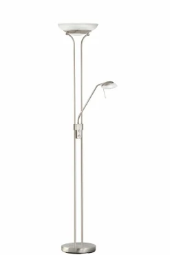 Stehleuchten|Tischleuchten>Fischer & Honsel LED-Stehleuchte 2flg silberfarben