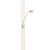 Stehleuchten>Fischer & Honsel LED-Stehleuchte 2flg goldfarben