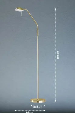 Fischer & Honsel LED-Stehleuchte 1flg goldfarben^ Stehleuchten
