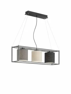 Pendelleuchten>Fischer & Honsel Pendelleuchte 3flg schwarz