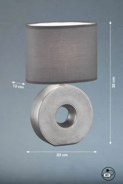 Tischleuchten>Fischer & Honsel Tischleuchte 1flg silberfarben