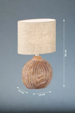Fischer & Honsel Tischleuchte 1flg braun^ Tischleuchten|Schreibtischlampen