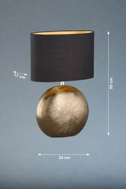 Fischer & Honsel Tischleuchte 1flg braun^ Tischleuchten