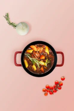 Bräter & Schmortöpfe>Fissler Bräter rund 20cm rot
