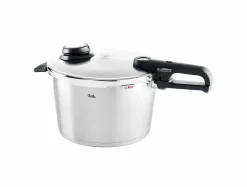 Schnellkochtöpfe>Fissler Schnellkochtopf 8l silberfarben