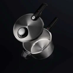 Schnellkochtöpfe>Fissler Schnellkochtopf 8l silberfarben