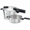 Fissler Schnellkochtopf Set 2tlg. silberfarben^ Schnellkochtöpfe