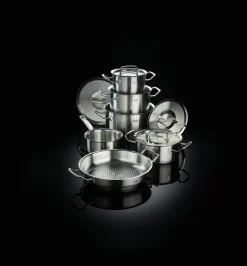 Fissler Topfset 5tlg + Gratis Pfanne silberfarben^ Topfsets