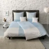 Satin>Fleuresse Mako-Satin-Wende-Bettwäsche blau