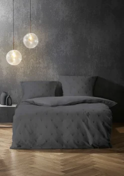 Satin>Fleuresse Satin-Bettwäsche grau