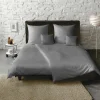 Fleuresse Uni-Satin-Bettwäsche grau^ Satin
