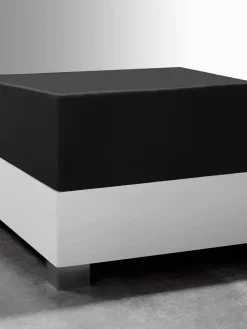 Satin>Fleuresse Uni-Satin-Bettwäsche schwarz